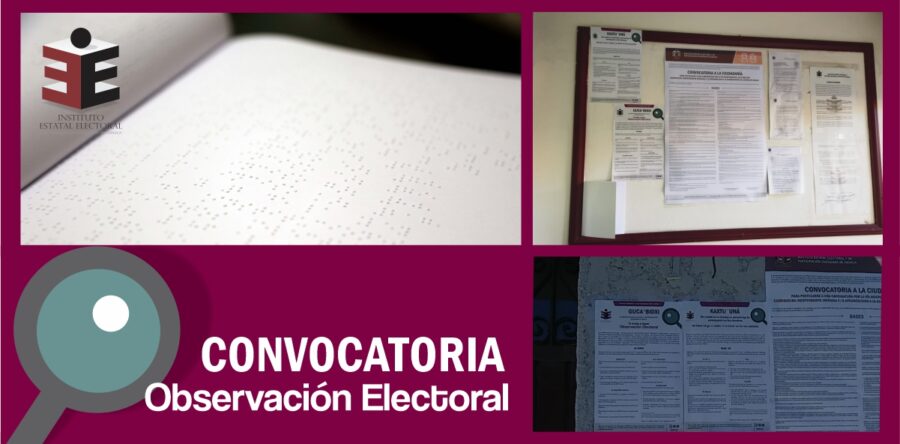 Difunde IEEPCO convocatoria de Observación Electoral en braille, zapoteco y mixteco