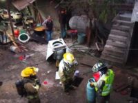 Tres lesionados por explosión de tanque de gas en San Antonio de la Cal