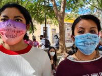 Comunicadoras, comunicadores oaxaqueños protestan por el asesinato del periodista istmeño, Heber López Vásquez.