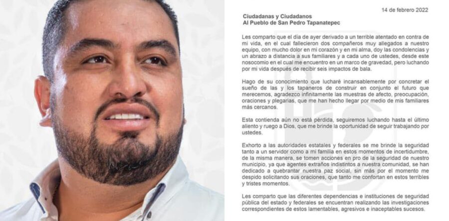 Seguiré luchando advierte edil de Tapanatepec