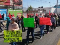 Marchan en defensa del dirigente del SUTTEBCEO, denunciado por violencia de género