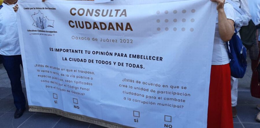 Anuncian consulta ciudadana a fin de regularizar el comercio informal en Oaxaca de Juárez