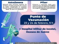 Continúa la jornada de vacunación contra el Covid-19 en Oaxaca de Juárez