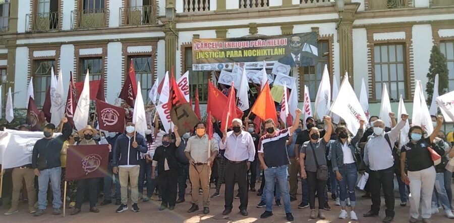 Organizaciones sociales protestaron en la Fiscalía General del Estado de Oaxaca