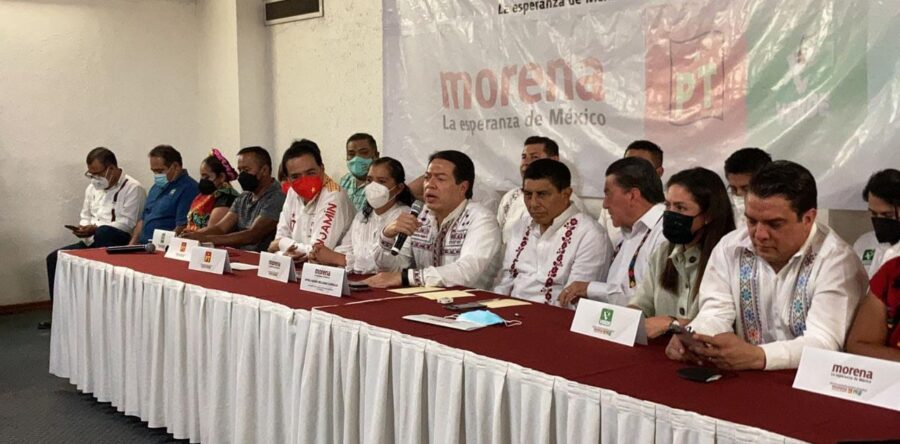 Presenta Mario Delgado a Salomón Jara como el candidato al gobierno del estado, por la Coalición Juntos Hacemos Historia en Oaxaca