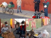 Detuvieron a una persona por tirar basura en la calle