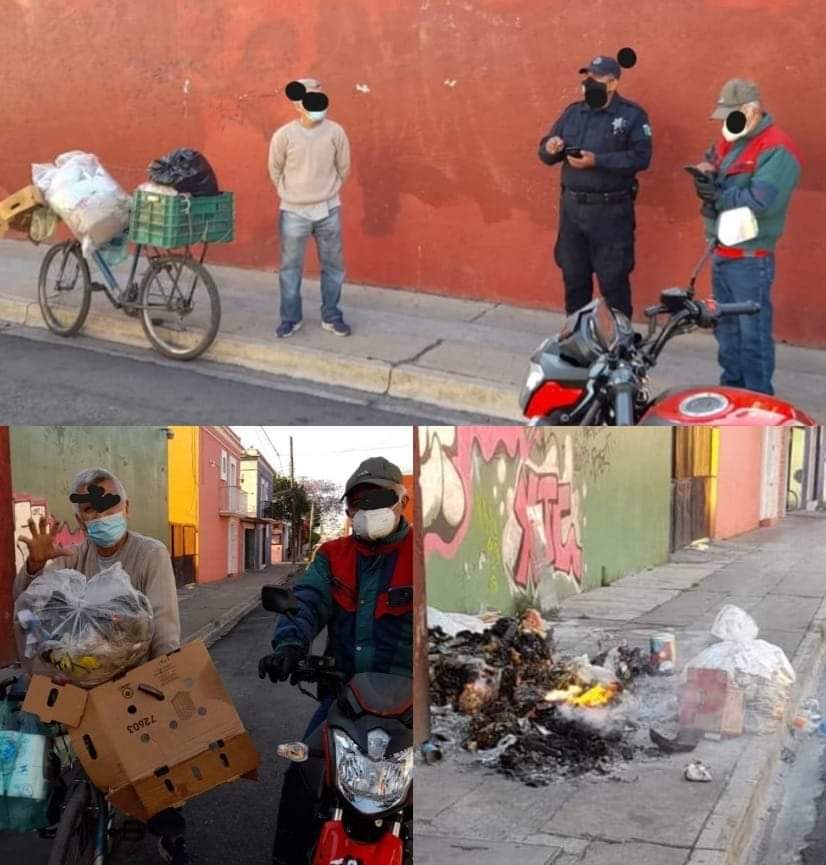 Detuvieron a una persona por tirar basura en la calle
