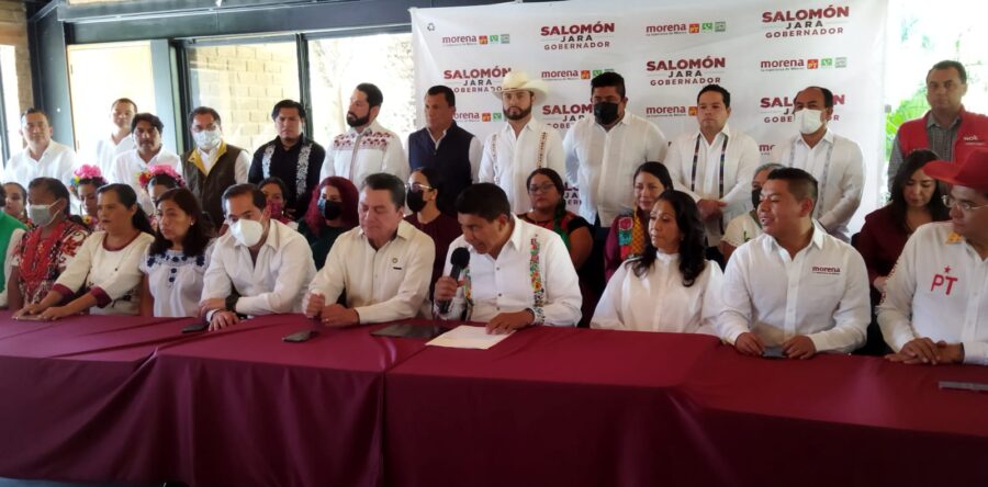 Plantea Salomón Jara campaña de propuestas y llama a Susana Harp a integrarse a su equipo