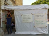 Protestan trabajadores de la facultad de Bellas Artes