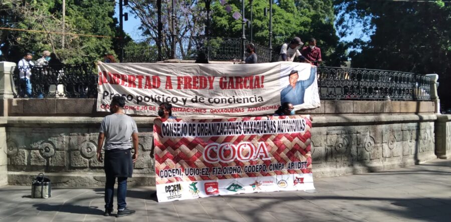 Exigen la libertad inmediata del defensor, Fredy García Ramírez