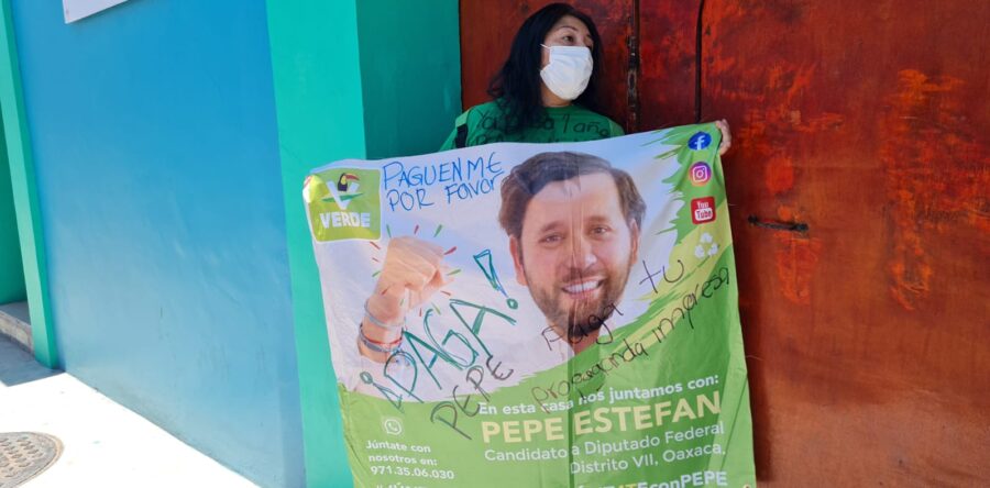 Incumple diputado Federal del Verde Ecologista con promesa de pago a proveedora