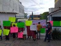 Protestan Triquis en Oaxaca, por el desalojo de sus compañeros en la CDMX