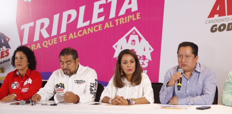 Presenta el Triple AAA apoyos a jefas de familia, aseguró que va a ganar el 5 de junio