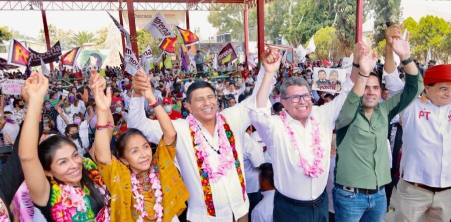 Las y los oaxaqueños votarán para mandar al basurero de la historia al PRI y al PAN: Salomón Jara