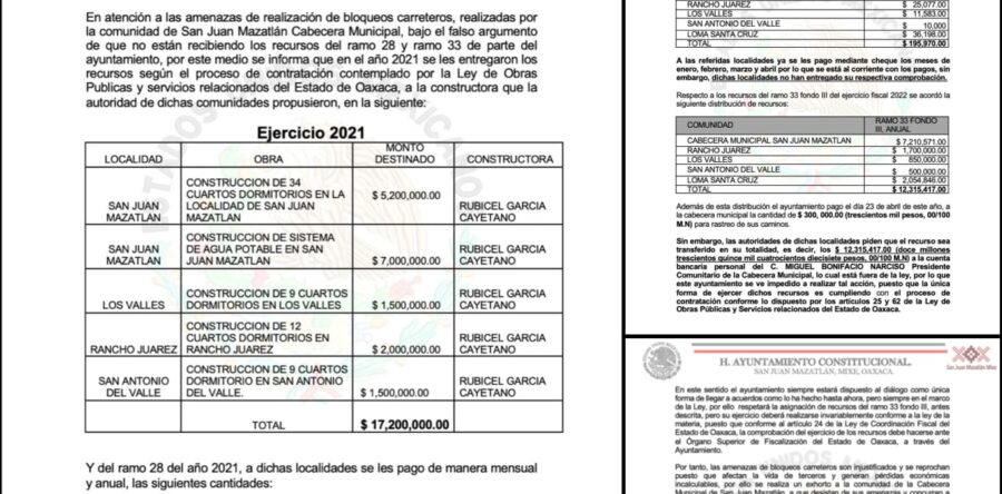 “Desenmascaran” a comunidades de San Juan Mazatlán Mixes