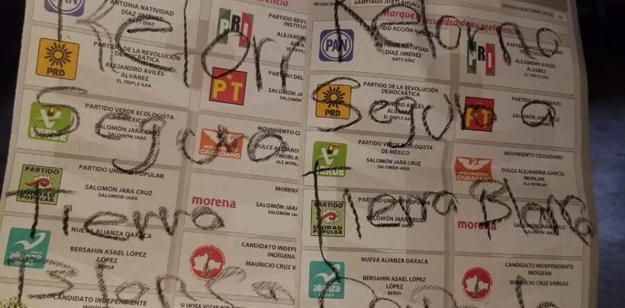 Integrantes del MULTI decidieron anular su voto, piden retorno seguro a Tierra Blanca, Copala.