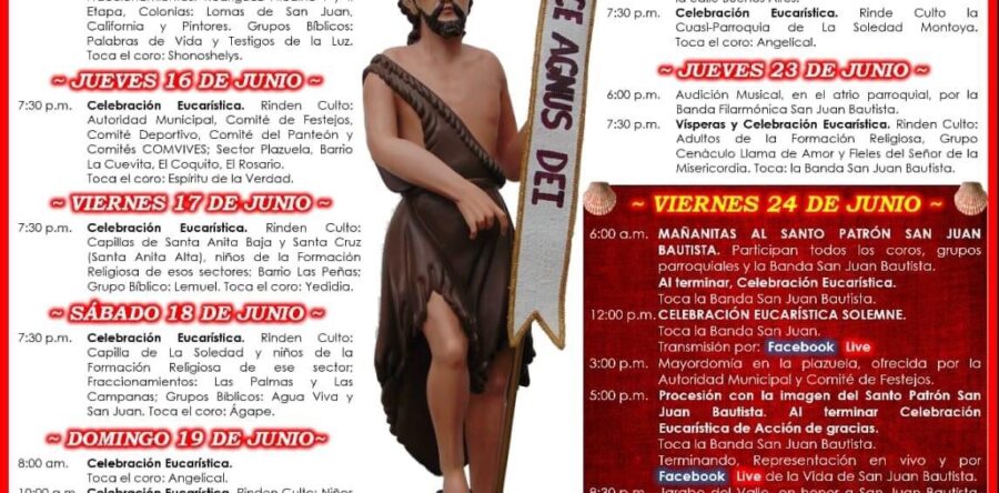 Celebran al Santo Patrón “San Juan Bautista”, en la agencia municipal de San Juan Chapultepec.