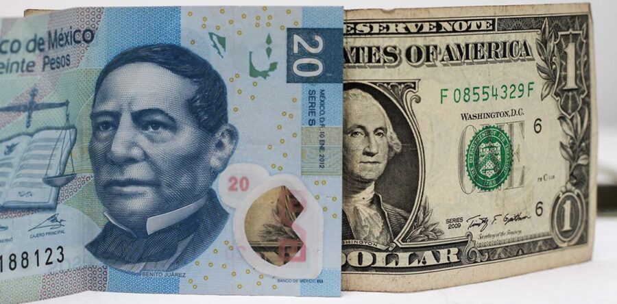Dólar gana terreno pero se mantiene por debajo de los 20 pesos
