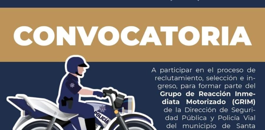 Se parte de la Policía motorizada (GRIM) de Santa Lucía del Camino