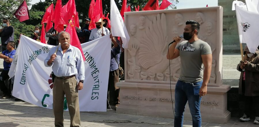 Protesta el FPR para exigir justicia para Tomás Martínez