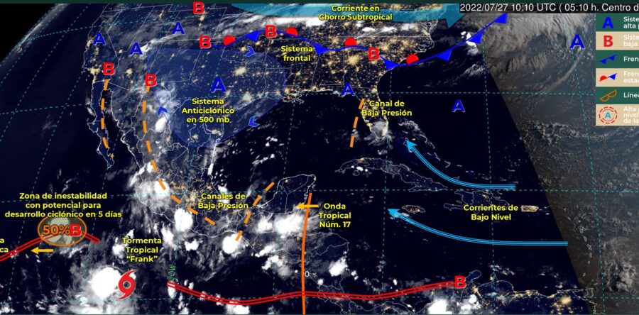 Onda tropical 16 mantendrá lluvias de intensidad variable en territorio oaxaqueño: CEPCO