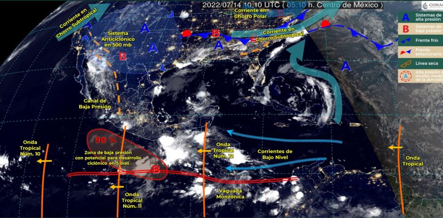Cierre del puerto de Huatulco por pronóstico de mar de fondo; aumentará frecuencia de lluvias en el estado
