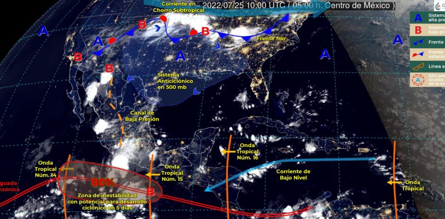 Tormentas eléctricas, rachas de viento, oleaje elevado y nubosidad para este lunes en Oaxaca: CEPCO