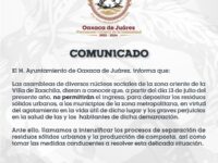 Se agotó la vida útil del basurero de Zaachila, ya no se recibirán camiones recolectores de basura.