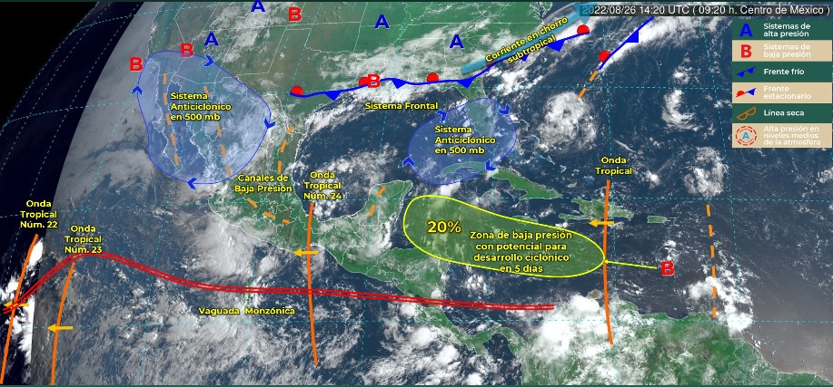 Prevé Cepco lluvias fuertes con tormentas puntuales para este inicio de fin de semana