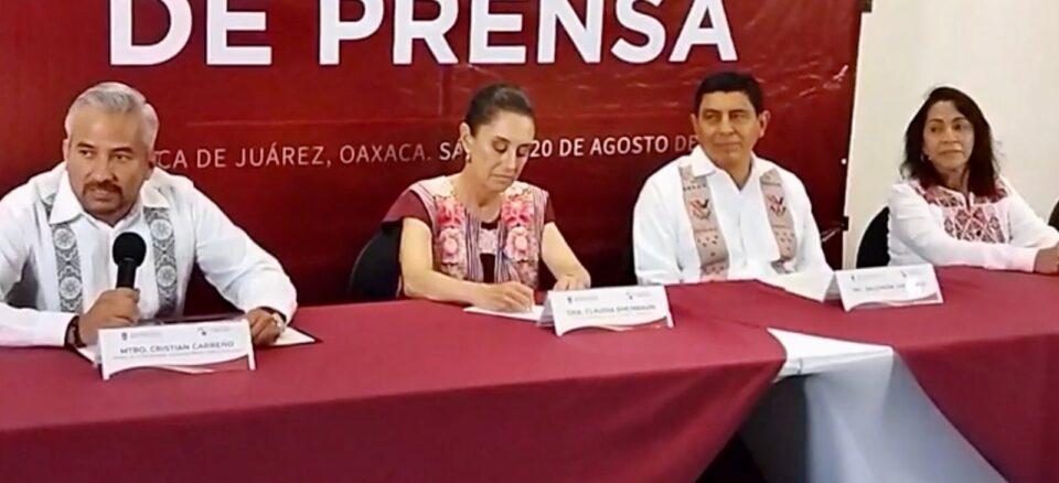 Sheinbaum avala continuidad de gobierno del PRIMOR en Oaxaca: Alfredo Martínez de Aguilar