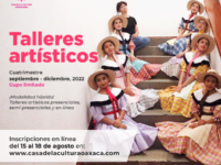 Difunde la Casa de la Cultura Oaxaqueña fechas para inscribirse a sus talleres