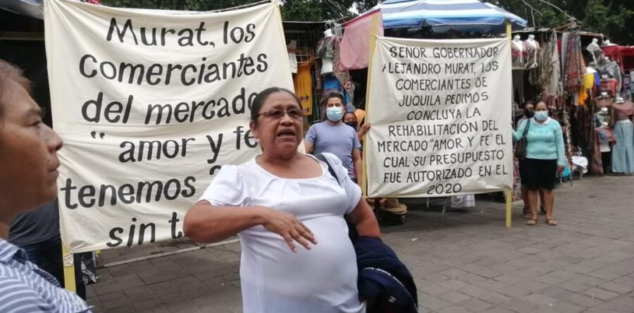 Exigen la conclusión del mercado Amor y Fe de Santa Catarina Juquila
