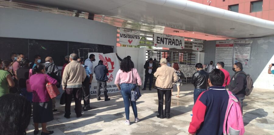 UGOCP protesta en Ciudad Administrativa piden atención a sus demandas