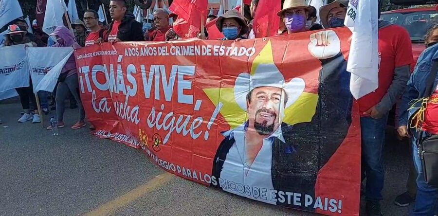 Marchan organizaciones sociales a dos años del asesinato de Tomás Martínez