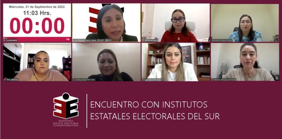 Realiza IEEPCO Encuentro con Institutos Estatales Electorales del Sur sobre derechos políticos de las juventudes