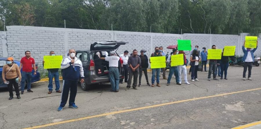 Protesta el SITYPS en los Juzgados Laborales del Circuito Judicial del Centro