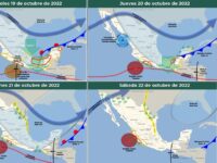 Frente frío 4 provoca evento de norte para el Istmo y Golfo de Tehuantepec; se mantendrá las próximas 48 horas