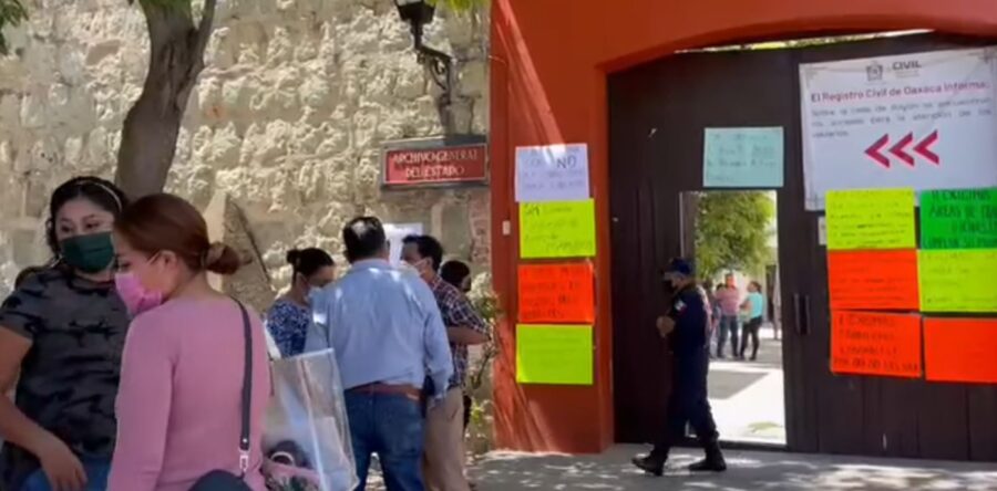 Continúa la protesta de los trabajadores del Registro Civil