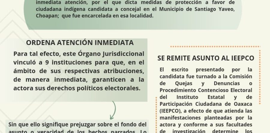 TEEO vincula a 9 instituciones para garantizar los derechos político-electorales de mujer encarcelada en la Cuenca