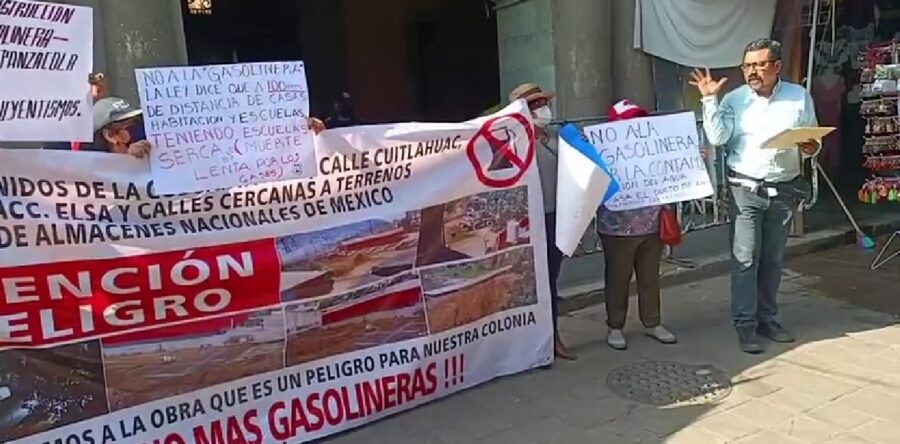 Protestan por la construcción de una gasolinera en Santa Rosa Panzacola
