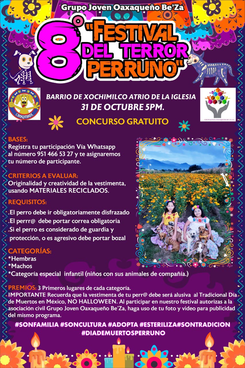 Anuncian el Octavo Festival del Terror Perruno en Oaxaca