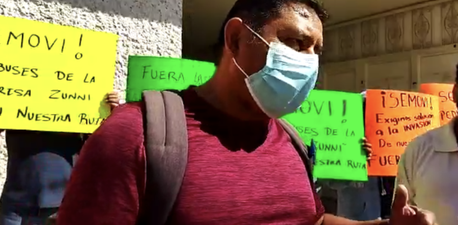 Denuncian invasión de ruta por la empresa de autotransportes ZUNNI