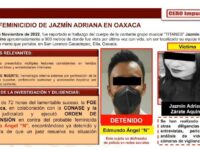 Detienen al presunto asesino de Jazmín Adriana