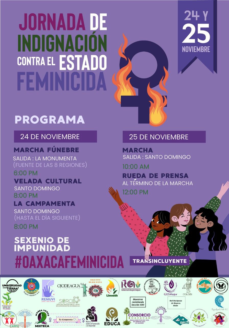 Convocan a la “Jornada de Indignación Contra el Estado Feminicida”