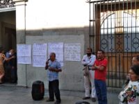 Protesta Orlando Sosa contra Bienes Comunales de Mitla