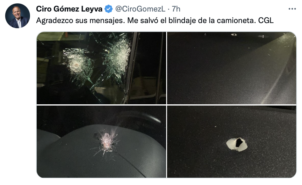 Me dispararon con clara intenci n de matarme Ciro G mez Leyva