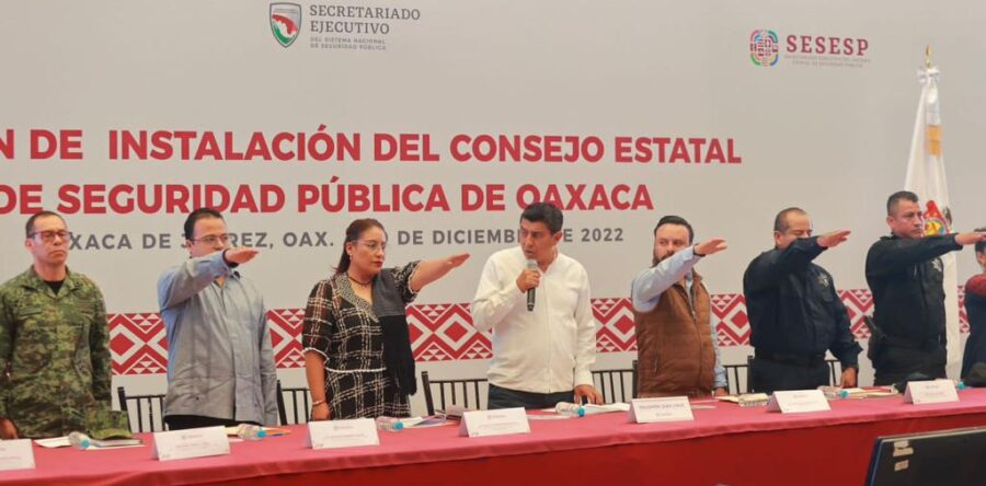 Instala Gobierno de Oaxaca Consejo Estatal de Seguridad Pública del Estado
