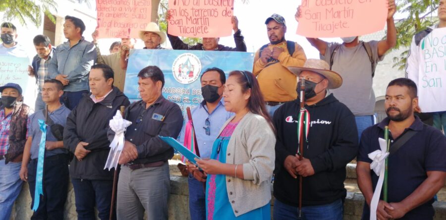 Rechazan la instalación de un basurero para Oaxaca de Juárez en San Martín Tilcajete