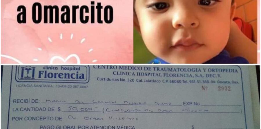 Piden apoyo para pagar gastos hospitalarios de Omarcito quién se encuentra en terapia intensiva