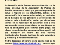 Suspenden clases en la Técnica No. 1 por una plaga de ratas en la institución